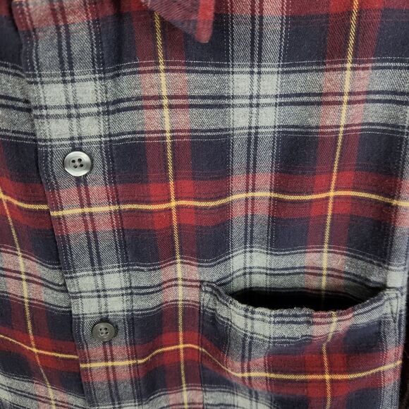 Vince Mens Long Sleeve Plaid Pattern Button Down Shirt Size Medium - Picture 6 of 6